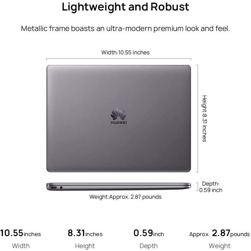  لپ تاپ 13 اینچی هوآوی مدل MateBook 13 WRTB-WFE9L 