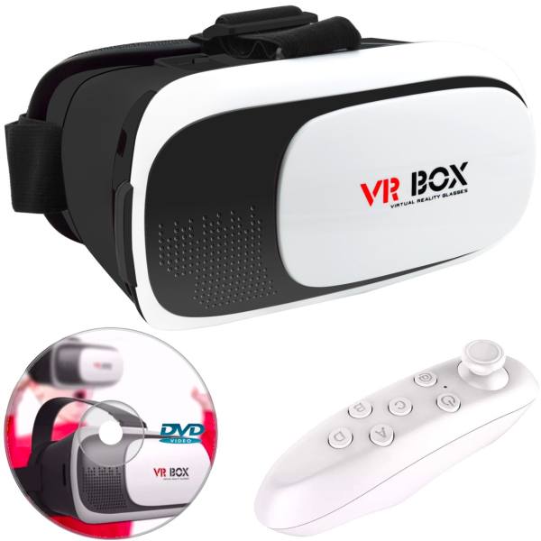  هدست واقعیت مجازی وی آر باکس مدل VR Box 2 به همراه ریموت کنترل بلوتوث و DVD حاوی اپلیکیشن و LED Wat