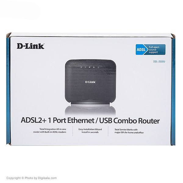  مودم روتر باسیم ADSL2 Plus دی-لینک مدل DSL-2520U-Z2 