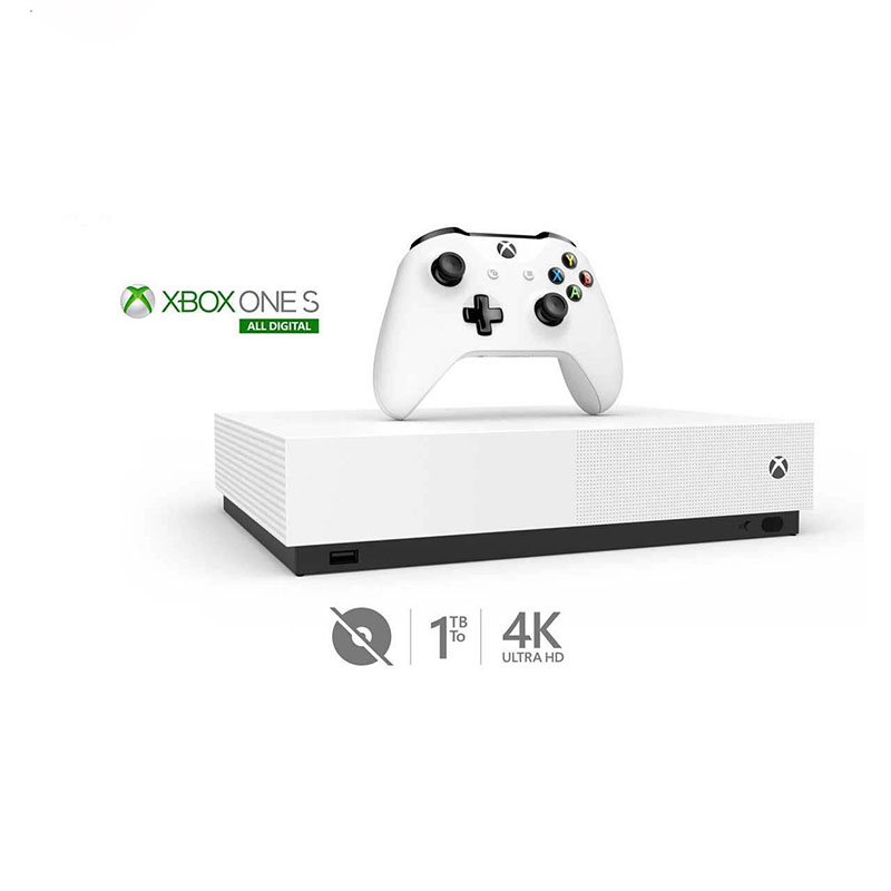  مجموعه کنسول بازی مایکروسافت مدل Xbox One S All Digital ظرفیت 1 ترابایت به همراه ۲۰ عدد بازی 