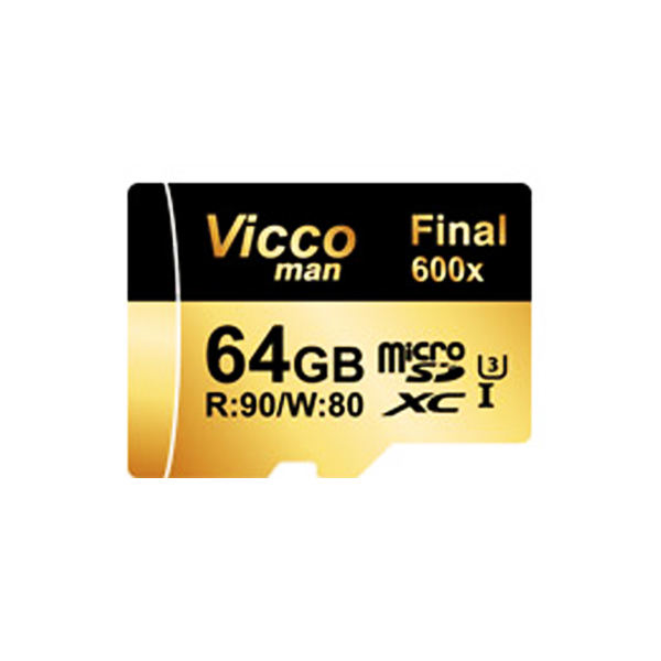  کارت حافظه microSDXC ویکو من مدل Final 600X کلاس 10 استاندارد UHS-I U3 سرعت 90MBps ظرفیت 64گیگابایت