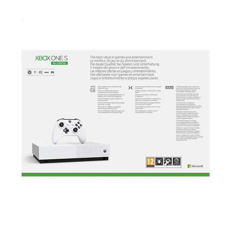  کنسول بازی مایکروسافت مدل Xbox One S ALL DIGITAL ظرفیت 1 ترابایت stock
